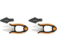 Fiskars Tijeras para Hierbas, Longitud: 12,9 cm, Hojas de Acero Inoxidable/Mangos de plástico, Negro/Naranja, Solid, SP-220, 1063326 (Paquete de 2)