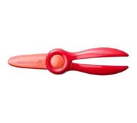 Fiskars Tijeras para niños, A partir de 2 años, Para aprender a cortar, Longitud: 13 cm, Hojas y mangos de plástico, Rojo, Starter, 1064065