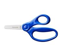 Fiskars Tijeras para niños, A partir de 6 años, Longitud: 13 cm, Para diestros y zurdos, Hoja metálica/mangos de plástico, Azul, 1064069