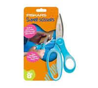 Fiskars Tijeras para niños, potencia de corte para cartón, espuma, fieltro y más con asas SoftGrip, para manualidades y suministros escolares, 6 pulgadas