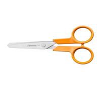 Fiskars Tijeras para papel Classic, Diestros y zurdos, Longitud total: 13 cm, Ergonomía del mango mejorada, Hoja de acero inoxidable/Mangos de plástico, Naranja, 1075063