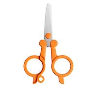 Fiskars Tijeras plegables, Longitud: 11 cm, Para diestros y zurdos, Hoja de acero inoxidable/Mangos de plástico, Naranja, Classic, 1005134