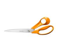 Fiskars Tijeras universales grandes para tejidos y manualidades Classic, Para Diestros, Longitud total: 25 cm, Tornillo Torx mejorado y mango más ergonómico, Acero/Plástico, Naranja, 1075038