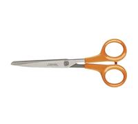 FISKARS Tijeras universales, Longitud: 17 cm, Para diestros y zurdos, Hoja de acero inoxidable/Mangos de plástico, Naranja, Classic, 1005150