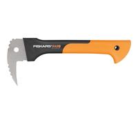 Fiskars WoodXpert Zapa XA2, Longitud: 34.8 cm, Hoja de acero templado/Material sintético reforzado con mango de fibra de vidrio, Incluye funda protectora, Negro/Naranja, 1003622
