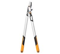 Fiskars X-series DualAction Tijeras de podar Bypass LX108, 2en1 para cortes rápidos o potentes, Cuchillas de acero antiadherente/Mangos ligeros de aluminio con SoftGrip, Negro/Naranja, 1080133