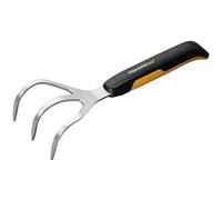 Fiskars Cultivador 1027047 – 3 púas, acero inoxidable/plástico, negro/naranja