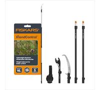 Fiskars XtendControl - Podadora de árboles extensible (16 pies), recortadora de ramas ajustable con cabezal de poda giratorio, sierra de doble gancho de 15 pulgadas x 3, postes de extensión de 4 a 8