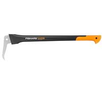 Fiskars Zapa de mango largo, Longitud: 78 cm, Cuchilla de acero templado/Mango resistente en fibra de vidrio, Estuche de almacenamiento y transporte incluido, Negro/Naranja, WoodXpert, XA22, 1003623