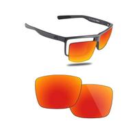 Fiskr Lentes de repuesto compatibles con lentes de sol Costa Del Mar Rinconcito 06S9016 de 60 mm, resistentes a los impactos y ajuste perfecto, Fire Red, Talla única