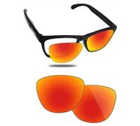 Fiskr Lentes de repuesto compatibles con Oakley Frogskins Range XL OO9503 de 58 mm, resistentes a los impactos y ajuste perfecto, Fire Red, Talla única