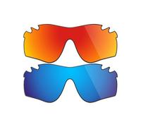 Fiskr - Lentes de repuesto polarizadas para Oakley RadarLock Path, 2 pares, casual , 0, Fire Red & Ice Blue