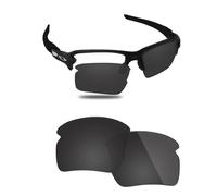Fiskr Lentes polarizadas de repuesto compatibles con gafas de sol Oakley Flak 2.0 XXL OO9488, resistentes a los impactos y ajuste perfecto, Negro clásico, Talla única