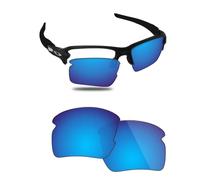 Fiskr Lentes polarizadas de repuesto compatibles con gafas de sol Oakley Flak 2.0 XXL OO9488, resistentes a los impactos y ajuste perfecto, Azul hielo, Talla única