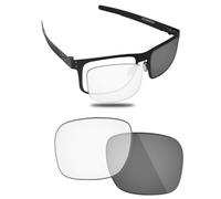 Fiskr Lentes polarizadas de repuesto compatibles con gafas de sol Oakley Holbrook Metal OO4123, resistentes a los impactos y ajuste perfecto, Fotocromático transparente a gris, Talla única