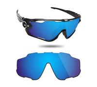 Fiskr Lentes polarizadas de repuesto compatibles con gafas de sol Oakley Jawbreaker OO9290, resistentes a los impactos y ajuste perfecto, Azul hielo, Talla única