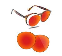 Fiskr Lentes polarizadas de repuesto compatibles con lentes de sol Ray-Ban RB2180 de 51 mm, resistentes a los impactos y ajuste perfecto, Fire Red, Talla única