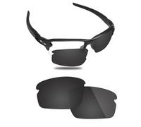 Fiskr Lentes polarizadas de repuesto compatibles con Oakley Flak 2.0 Asian Fit OO9271 61 mm, resistentes a los impactos y ajuste perfecto, negro clásico