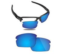 Fiskr Lentes polarizadas de repuesto compatibles con Oakley Flak 2.0 Asian Fit OO9271 61 mm, resistentes a los impactos y ajuste perfecto, color azul hielo