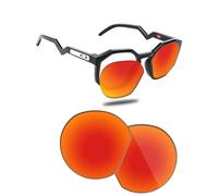 Fiskr Lentes polarizadas de repuesto compatibles con Oakley HSTN OO9464 de 50 mm, resistentes a los impactos y ajuste perfecto, color rojo fuego