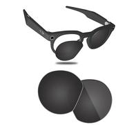 Fiskr Lentes polarizadas de repuesto compatibles con Oakley Meta HSTN OW8002 de 51 mm, resistentes a los impactos y ajuste perfecto, negro clásico