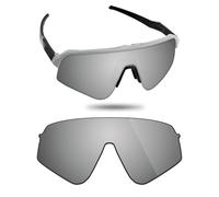 Fiskr Lentes polarizadas de repuesto compatibles con Oakley Sutro Lite Sweep OO9465, resistentes a los impactos y ajuste perfecto, color plateado metálico