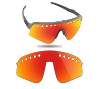 Fiskr Lentes polarizadas de repuesto compatibles con Oakley Sutro Lite Sweep Ventiled OO9465, resistentes a los impactos y ajuste perfecto, color rojo fuego
