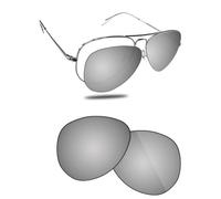 Fiskr Lentes polarizados de repuesto compatibles con lentes de sol Ray-Ban RB3689 de 58 mm, resistentes a los impactos y ajuste perfecto, color plateado metálico