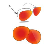 Fiskr Lentes polarizados de repuesto compatibles con lentes de sol Ray-Ban RB3689 de 58 mm, resistentes a los impactos y ajuste perfecto, color rojo fuego