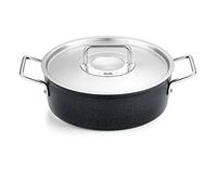 Fissler Adamant Asadera de 3,1 L y 24 cm de Diámetro, Aluminio, Rustidera con Tapadera Metálica, Antiadherente, Inducción