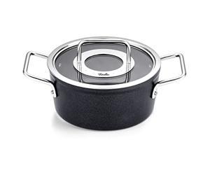 Fissler Adamant Olla de 2,7 L y 18 cm de Diámetro, Aluminio, con Tapadera de Vidrio, Antiadherente, Inducción