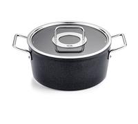 Fissler Adamant Olla de 4,9 L y 24 cm de Diámetro, Aluminio, con Tapadera de Vidrio, Antiadherente, Inducción