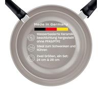 Fissler Ceratal Classic Juego de sartenes / 2 piezas, sartén de aluminio con recubrimiento cerámico (24+28 cm) sartén antiadherente de cerámica - inducción - Made in Germany