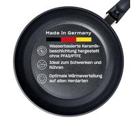 Fissler Ceratal Classic Orbit Black Sartén de aluminio, con revestimiento cerámico, diámetro de 24 cm, sartén cerámica antiadherente, inducción