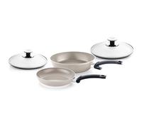 Fissler Ceratal Comfort & Classic - Juego de 2 sartenes de aluminio con revestimiento de cerámica (24 + 28 cm), antiadherente - Inducción