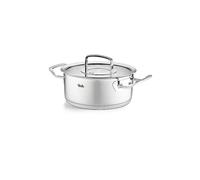 Fissler Original-Profi Collection Cacerola de 2,6 L y 20 cm de Diámetro, Acero Inoxidable, con Tapadera Metálica, Inducción