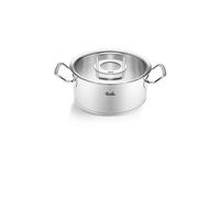 FISSLER Kochtopf mit Glasdeckel ORIGINAL PROFI COLLECTION 24cm/4,6l Edelsathl plata