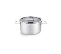 FISSLER Kochtopf mit Glasdeckel VISEO PRO 24cm/5,7cm Edelstahl plata