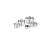 FISSLER Kochtopf Set mit Glasdeckel VISEO PRO 5-tlg. Edelstahl plata