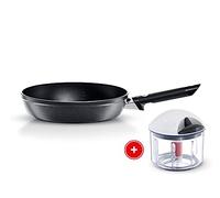 Fissler Levital Comfort Set de promoción, sartén de aluminio, con revestimiento, antiadherente, diámetro de 28 cm, apta para inducción + GRATIS picadora de verduras Finecut
