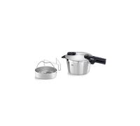 FISSLER Olla a presión con accesorio para vapor VITAQUICK 22cm /4,5l acero inoxidable plata
