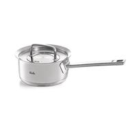 Fissler Original-Profi Collection Cazo de 1,4 L y 16 cm de diámetro, acero inoxidable, pequeño cazo para la leche, con tapa de metal, escala de medición integrada, inducción