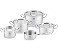 Fissler Original Profi Collection - Juego de cacerolas de acero inoxidable (5 piezas, incluye tapa de metal, inducción)