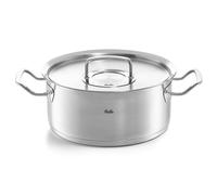 Fissler Original-Profi Collection Cacerola de 4,6 L y 24 cm de diámetro, acero inoxidable, con tapa de metal, inducción