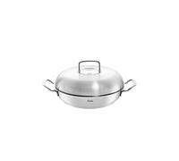 Fissler Original-Profi Collection Sartén de servir de 3,0 L y 28 cm de diámetro, acero inoxidable, sartén redonda con tapa alta, de borde alto, sin revestimiento, inducción