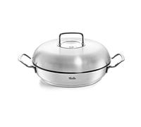 Fissler Original-Profi Collection Sartén de servir de 3,0 L y 28 cm de diámetro, acero inoxidable, sartén redonda con tapa alta, de borde alto, sin revestimiento, inducción