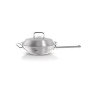 Fissler Original-Profi Collection Sartén wok de acero inoxidable, 30 cm de diámetro y 4,1 L, con tapa de metal, sin revestimiento, inducción