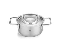 Fissler Pure Collection Olla de 1,9 L y 16 cm de Diámetro, Acero Inoxidable, con Tapadera Metálica, Escala de Medición Interior, Inducción
