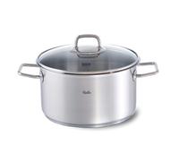 Cacerola honda VISEO 24 cm, plata, acero inoxidable, Fissler