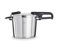 Fissler Vitaquick® Elemental - Olla a presión (6,0 L, 22 cm de diámetro), color verde salvia - Fabricado en Alemania, hasta un 70% más rápido, 2 niveles de cocción, base supertérmica, inducción